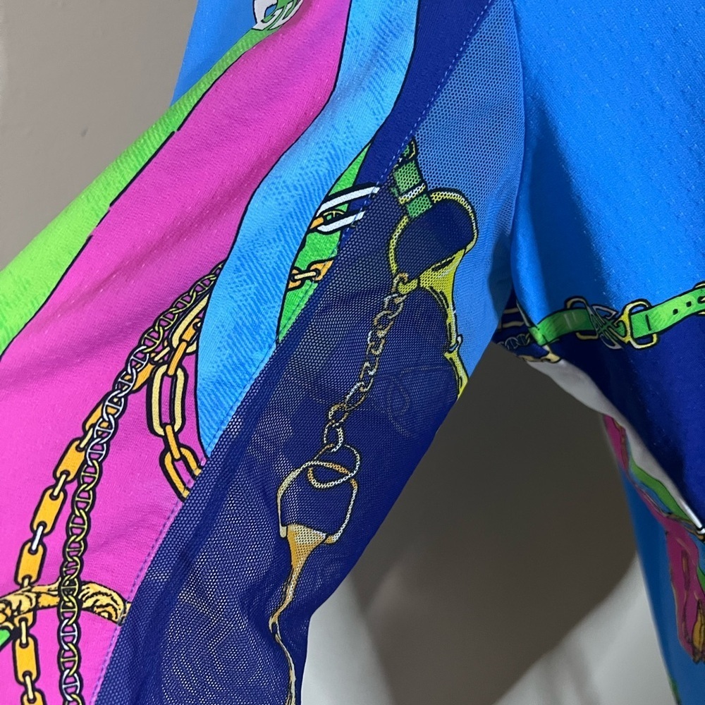 Colorful Chain Print Women's Top - Picture 5 of 6